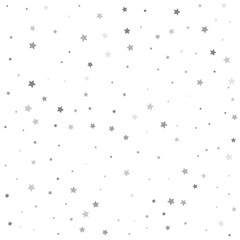 Silver flying stars confetti magic cosmic christmas vector. Silver stars.