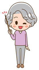 Illustration Explained by Senior Woman