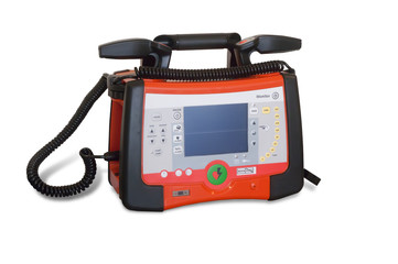 A defibrillator monitor machine, heart attack - obrazy, fototapety, plakaty