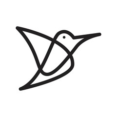 logo vector hummingbird line art