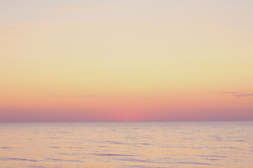 beautiful evening gradient sky and sea