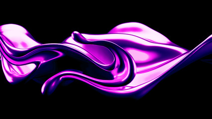 Luxury elegant splash liquid gold. 3d illustration, 3d rendering.