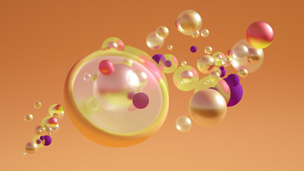 Minimalism geometry background. 3d illustration, 3d rendering.