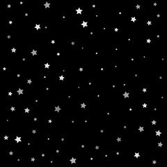 Premium sparkles stardust background pattern. Silver stars.