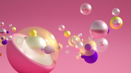 Minimalism geometry background. 3d illustration, 3d rendering.