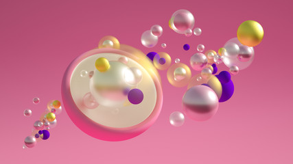 Minimalism geometry background. 3d illustration, 3d rendering.