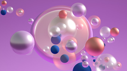 Minimalism geometry background. 3d illustration, 3d rendering.