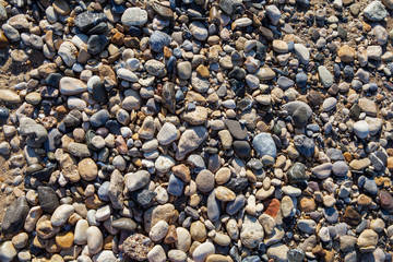 Big stones on the beach.