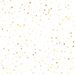 Template for holiday designs, invitation, party, birthday, wedding. Falling golden abstract decoration for party, birthday celebrate, anniversary or event, festive.