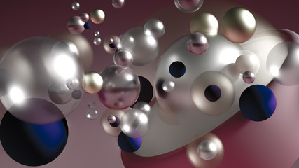 Minimalism geometry background. 3d illustration, 3d rendering.