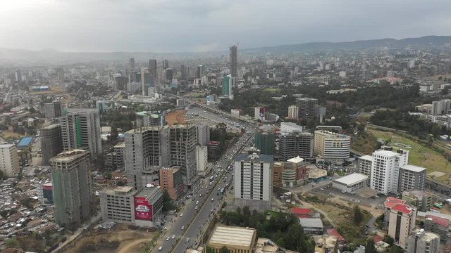 Aerial view of Addis Ababa, Ethiopia