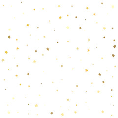 Gold stars. Template for holiday designs, invitation, party, birthday, wedding.