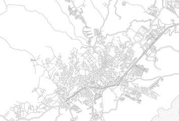 La Chorrera, Panamá Oeste, Panama, bright outlined vector map