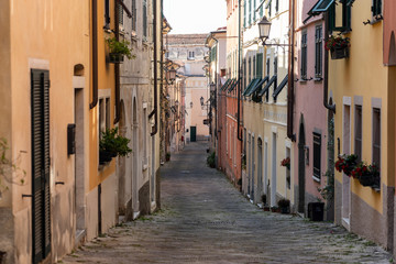 Fototapeta na wymiar Street of Castelnuovo Magra, Liguria