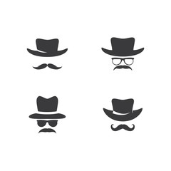 Gentleman hat and mustache