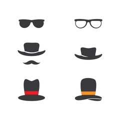 Gentleman hat and mustache