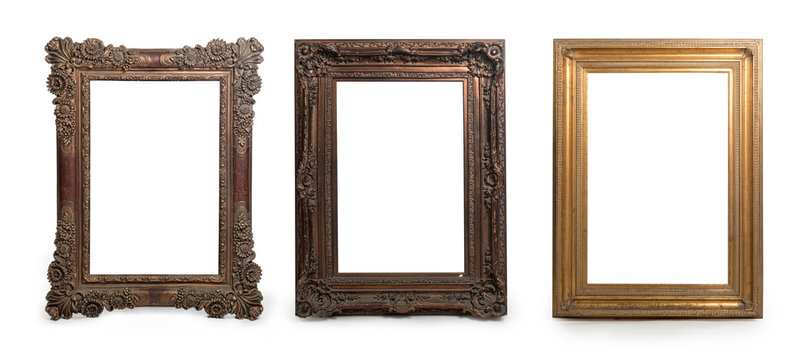 Set of Decorative vintage frames and borders, Clipping Path included