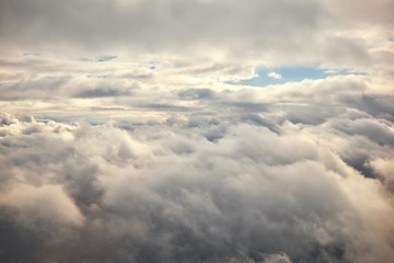 Fototapeta na wymiar Clouds over the sea aerial view