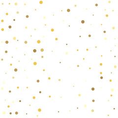 Christmas and New Year card, invitation, postcard, paper packaging. Gold dots.