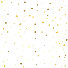Gold dots on a white background. Golden dots on a square background.