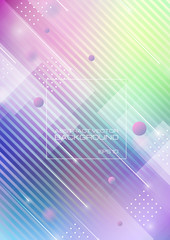 Obraz premium Abstract geometric shapes with blurred colors background