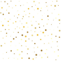 Gold dots on a white background. Golden dots on a square background.