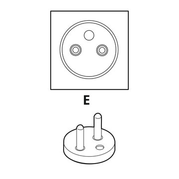 Steckdose Typ E [schwarz-wei&szlig;]