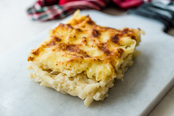 Turkish Style Macaroni Casserole Mac and Cheese / Firin Makarna.