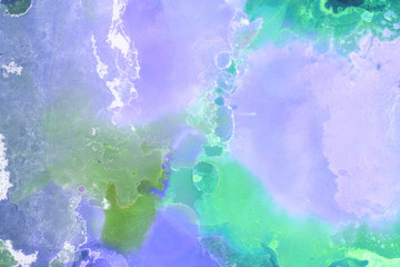 Colorful hand painted alcohol ink background. Abstract delicate texture. Contemporary wallpaper.