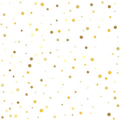 Falling golden dot abstract decoration for party, birthday celebrate, anniversary or event, festive. Vector illustration.