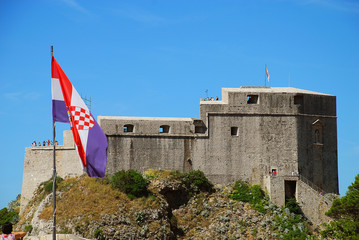 Fort Lovrijenac in Dubrovnic (Croatia) as seen from the city wall