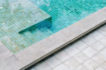 stair in swimming pool