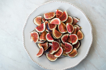 Sliced Fresh Ripe Fig Slices Ready to Use / Eat.