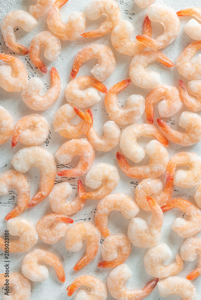 Poster a bunch of frozen shrimp