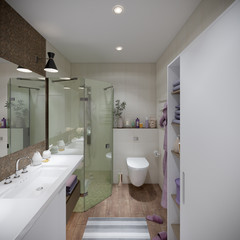 Interior visualization of bathroom