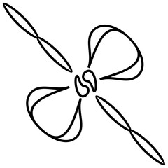 Bow-knot icon in outline style