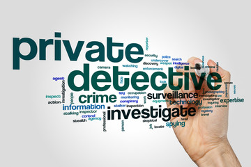 Private detective word cloud