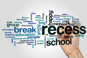 Recess word cloud