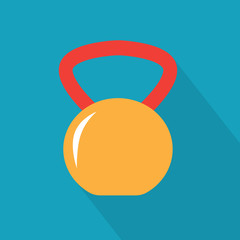 colorful kettlebell icon- vector illustration