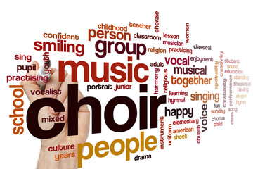 Choir word cloud