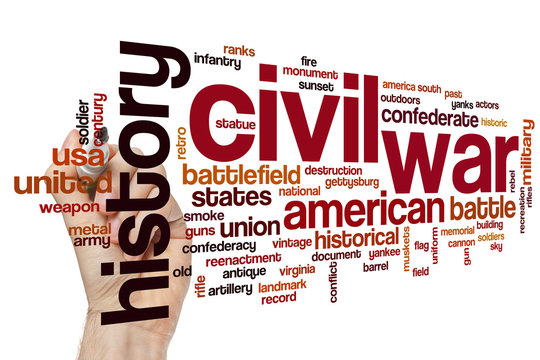 Civil war word cloud