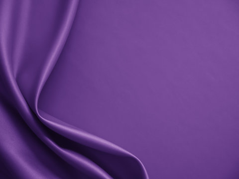 Purple Satin Wavy Background Silk Fabric Texture Waves And Swirl