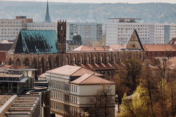 Th&uuml;ringen - Erfurt Altstadt - Blick auf Barf&uuml;&szlig;erkirche