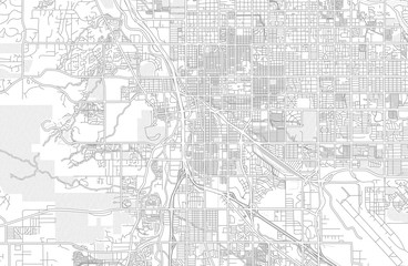 Tucson, Arizona, USA, bright outlined vector map