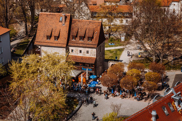 Thüringen - Erfurt Ägidenkirche - Blick auf Krämer Brücke