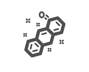 Chemistry lab sign. Chemical formula icon. Analysis symbol. Classic flat style. Simple chemical formula icon. Vector