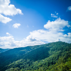 mountains and blue sky