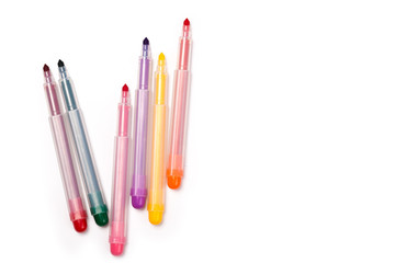 Colorful Felt Tip Pens .Multicolored Felt-Tip Pens .Multicolored Felt-Tip Pens isolated on a white background .