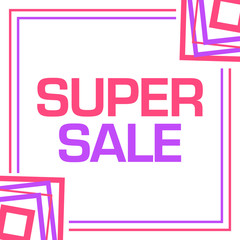 Super Sale Pink Purple Random Borders Square 