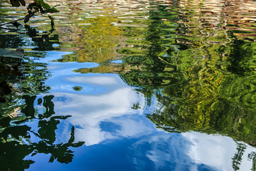 reflection of trees in water – dim river alanya